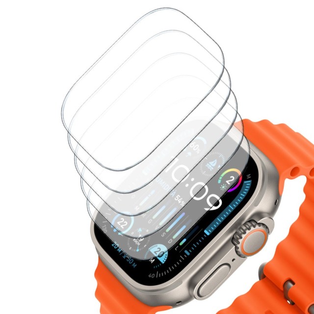 Apple Watch Ultra - Panzer Schutz Gehärtetes Glas  – 5er-Pack – Nyx