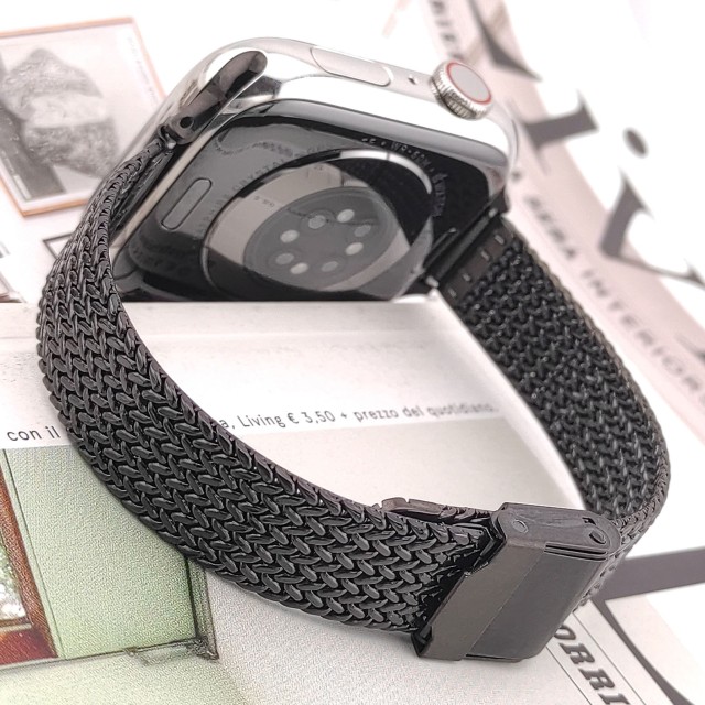 Cinturino Apple Watch a Maglia Milanese Sottile in Acciaio - Lyra