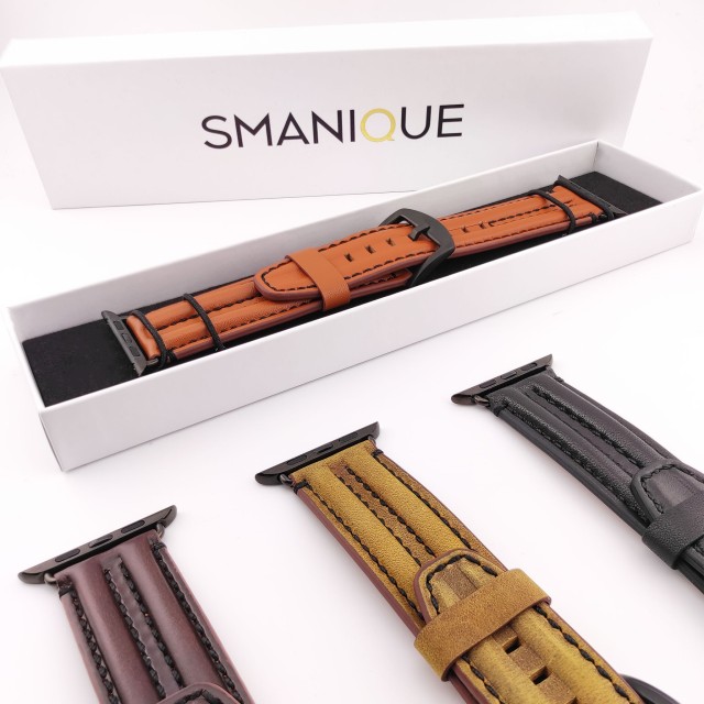 Apple Watch Double Ridge Genuine Leather Band - Heracles