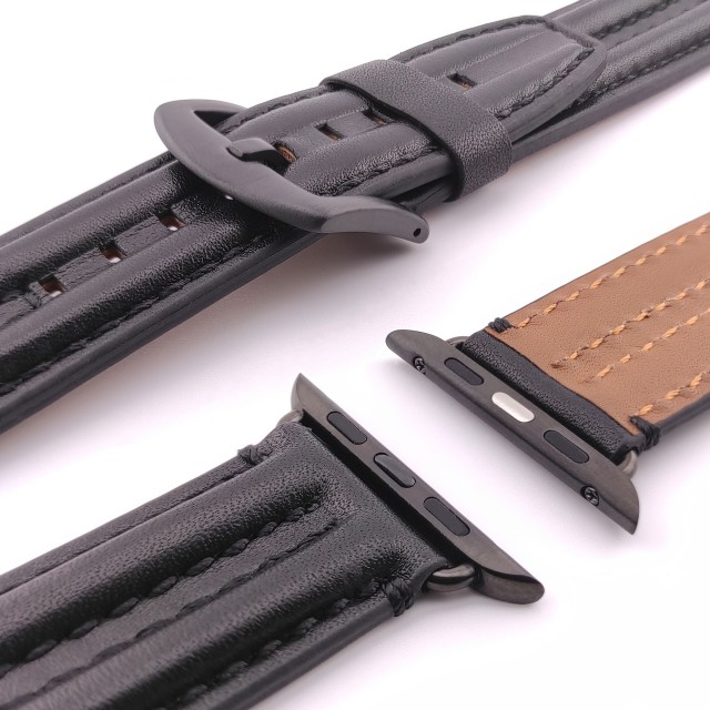 Apple Watch Double Ridge Genuine Leather Band - Heracles