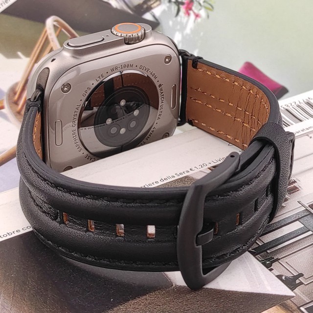 Apple Watch Double Ridge Genuine Leather Band - Heracles