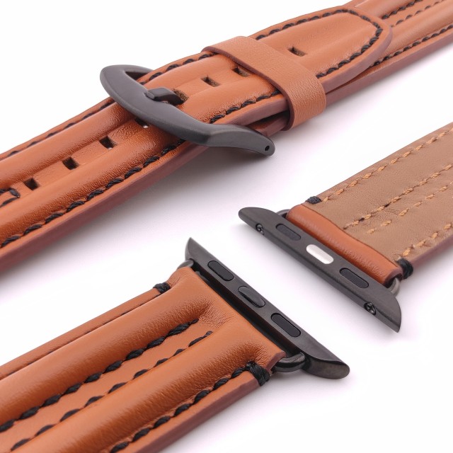 Apple Watch Double Ridge Genuine Leather Band - Heracles