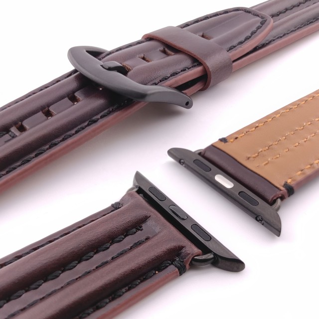 Apple Watch Double Ridge Genuine Leather Band - Heracles