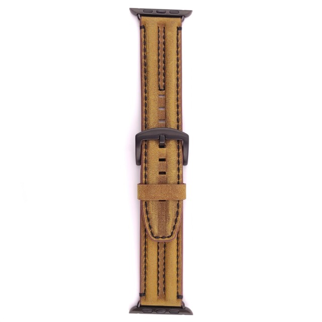 Apple Watch Bracelet Double Ridge en Cuir Véritable - Heracles