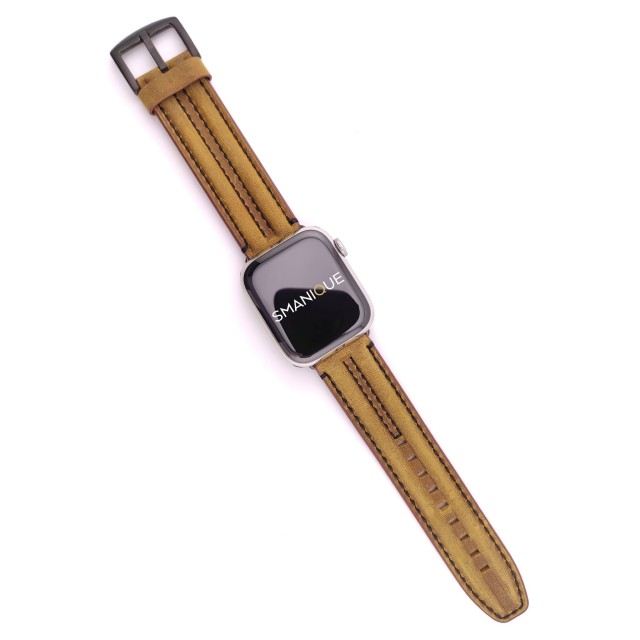 Apple Watch Double Ridge Genuine Leather Band - Heracles