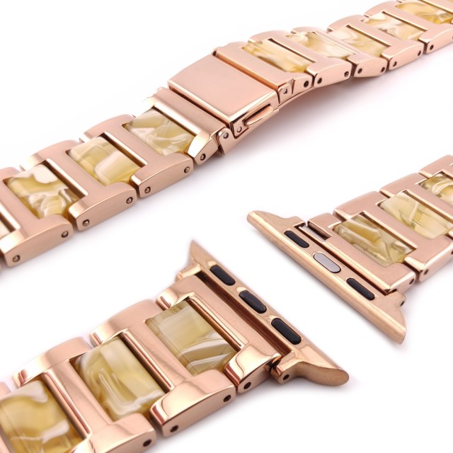 Apple Watch Gliederarmband aus Kunstharz und Stahl – Mireya