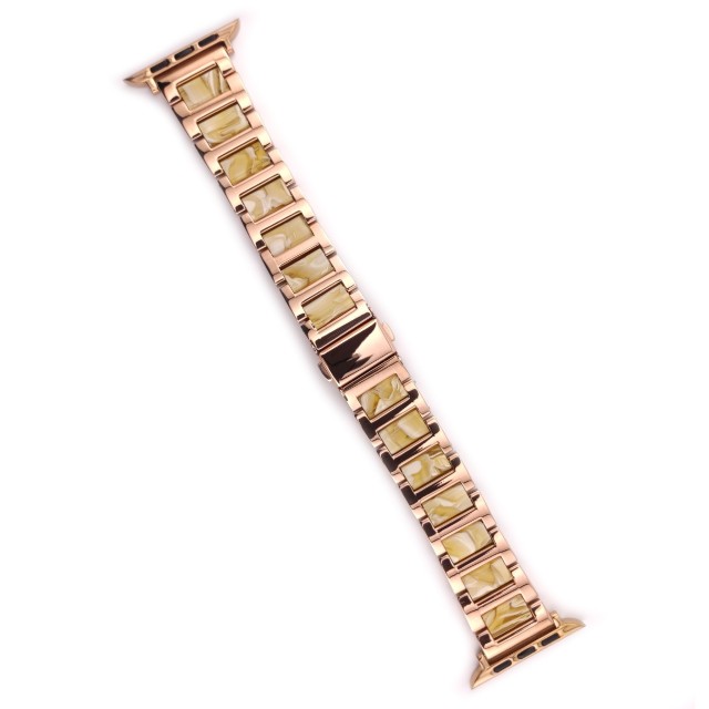 Apple Watch Gliederarmband aus Kunstharz und Stahl – Mireya