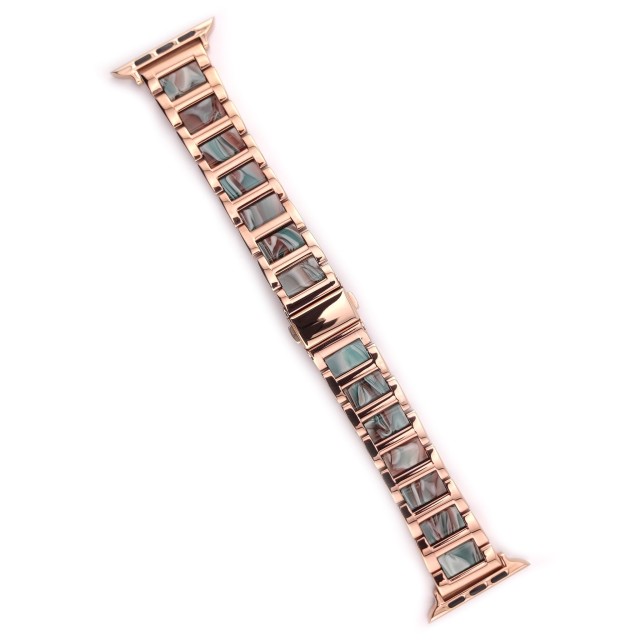 Apple Watch Gliederarmband aus Kunstharz und Stahl – Mireya