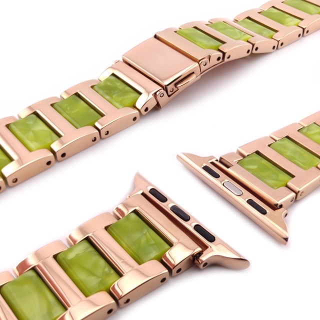 Apple Watch Gliederarmband aus Kunstharz und Stahl – Mireya