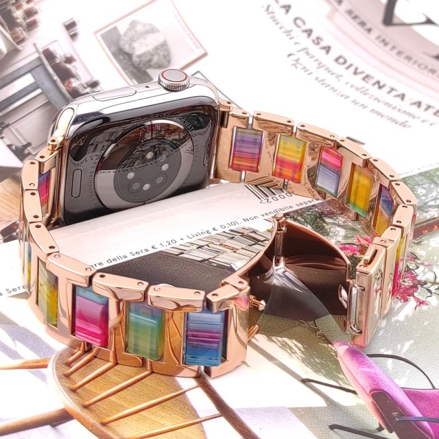 Apple Watch Resin and Steel Bracelet - Mireya