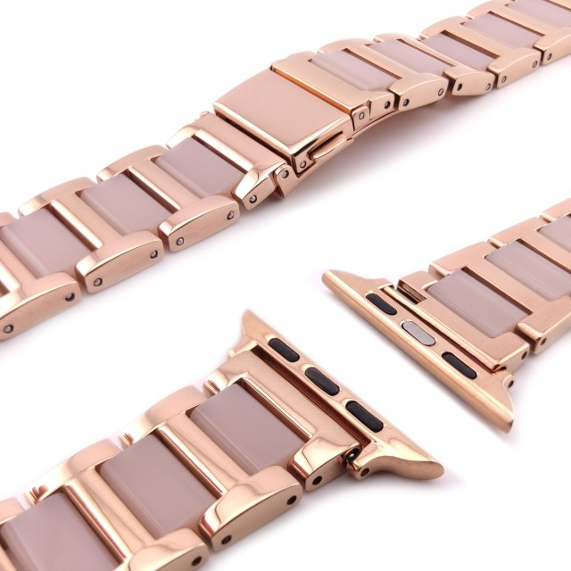 Apple Watch Gliederarmband aus Kunstharz und Stahl – Mireya