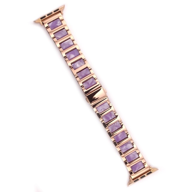 Apple Watch Gliederarmband aus Kunstharz und Stahl – Mireya