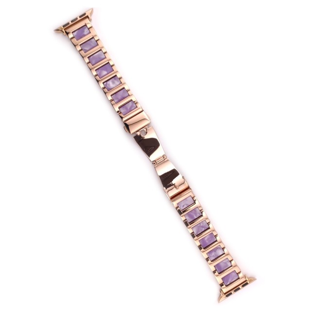 Apple Watch Gliederarmband aus Kunstharz und Stahl – Mireya