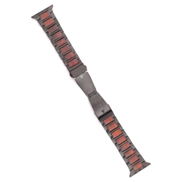 Apple Watch Gliederarmband aus Holz und Stahl – Thanos