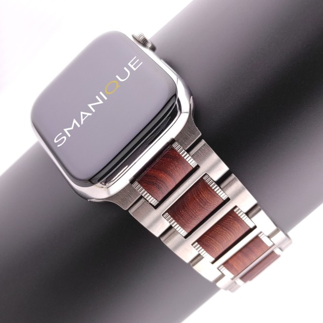 Bracciale Apple Watch in Legno e Acciaio - Thanos