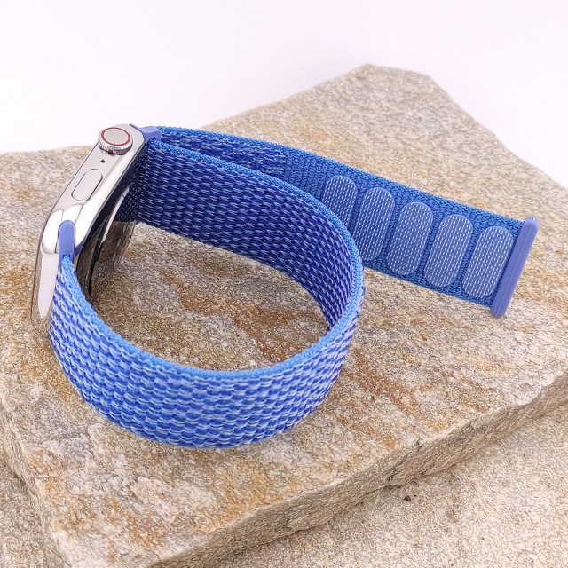 Bracelet de montre sport en nylon avec fermeture auto-agrippante pour Apple Watch - Saturno | SMANIQUE