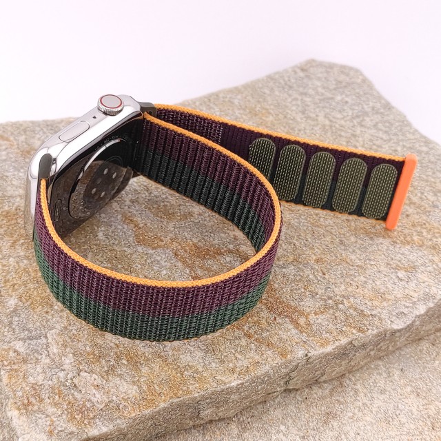 Nylon sport watch band with hook-and-loop for Apple Watch - Saturno | SMANIQUE