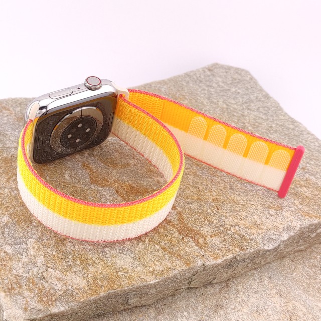 Bracelet de montre sport en nylon avec fermeture auto-agrippante pour Apple Watch - Saturno | SMANIQUE