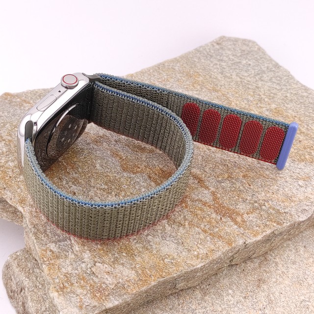 Nylon sport watch band with hook-and-loop for Apple Watch - Saturno | SMANIQUE