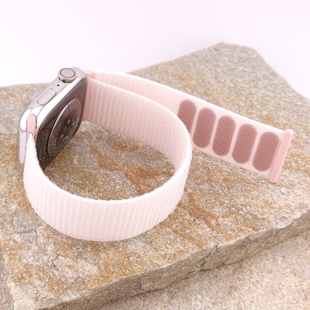 Bracelet de montre sport en nylon avec fermeture auto-agrippante pour Apple Watch - Saturno | SMANIQUE