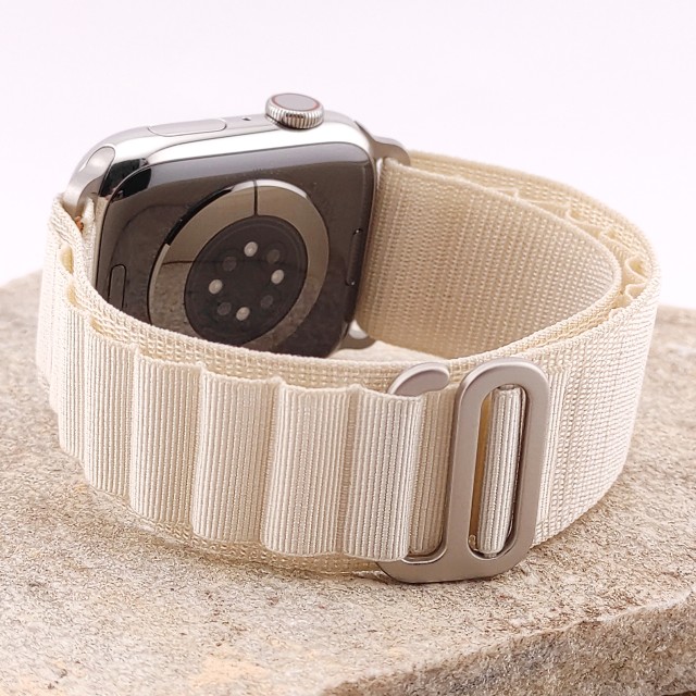 Robustes gewebtes Armband mit G-Haken im Alpen-Stil für Apple Watch - Zefiro | SMANIQUE